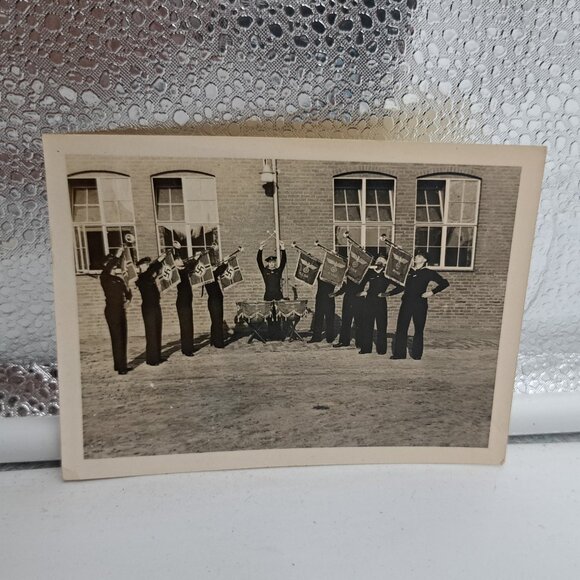 Original Kriegsmarine WWII Photograph Trumpeters - Picture 1 of 6